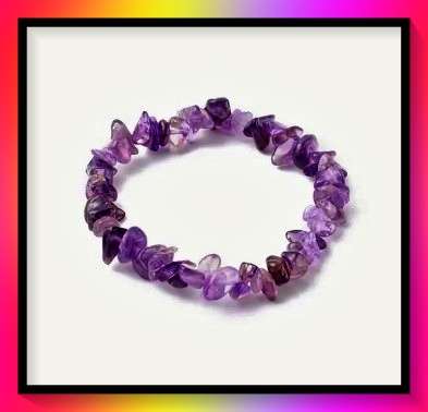 Enchanting Natural Amethyst stone chips 5-8mm Bracelet