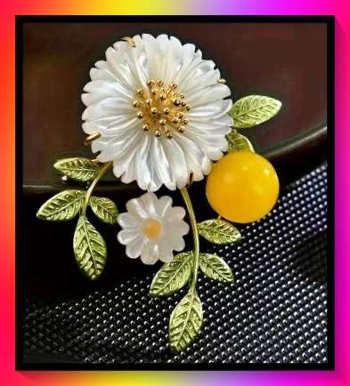 Wonderful flower design brooch lapel pin