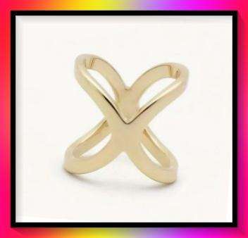 Stylish Scarf Buckle Shawl Ring Golden