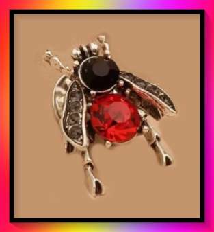 Exquisite insect bee style rhinestone Brooch lapel scarf pin
