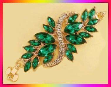 Amazing Rhinestone bracelet Emerald Green