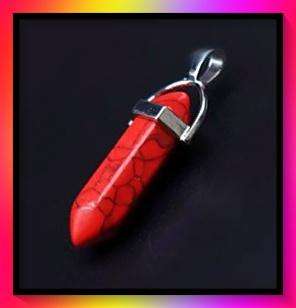 Beautiful created red sandstone pendant (pendant only)