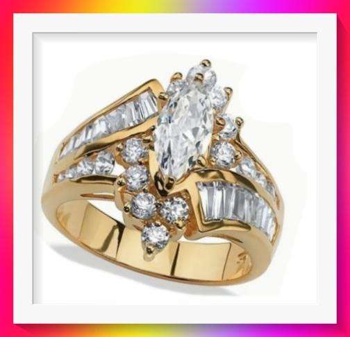 Lovely golden antique style wedding ring design ring size7