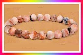 Stunning Pink Jasper simulant beads stretch bracelet 8mm