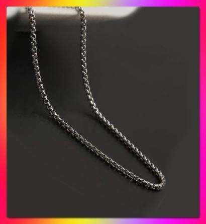 Fashionable Hip Hop style metal necklace 75cm