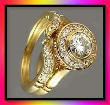 Enchanting Inlaid Shiny Rhinestone Rings 2pc ring set Size 9