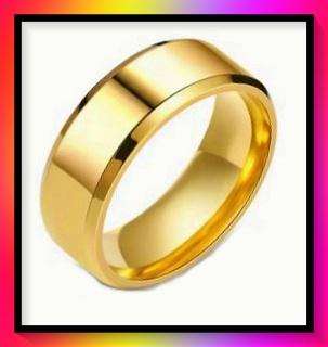 Stunning Smooth Stainless Steel Ring 8mm  size 9