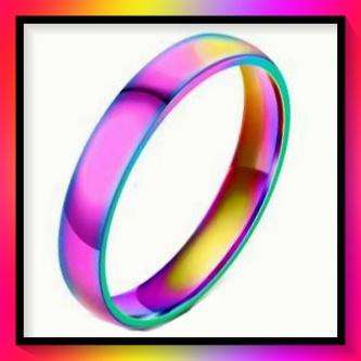 Popular multi-colour Simple 4mm Stainless Steel band Ring S7