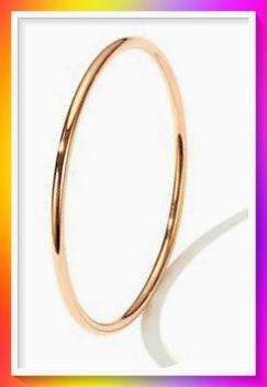 Elegant Thin Polished Rose Golden Color Ring S10