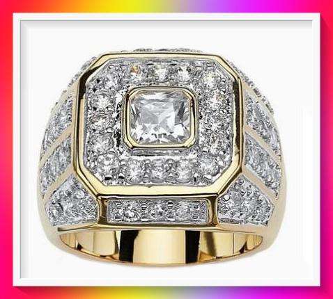 Fashionable Inlaid Rhinestone Trendy Ring S10
