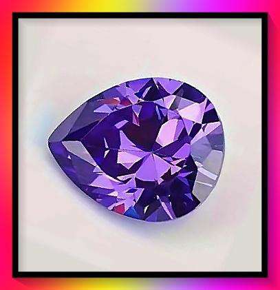 Pretty Purple Pear-Shaped Glass Crystals