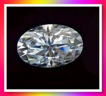Lovely Oval  faux Moissanite Glass Crystals 8x10mm White