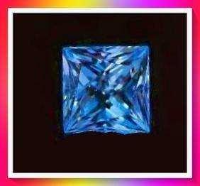 Pretty Ocean Blue Princess Square Bright Loose Glass Stones 7x7