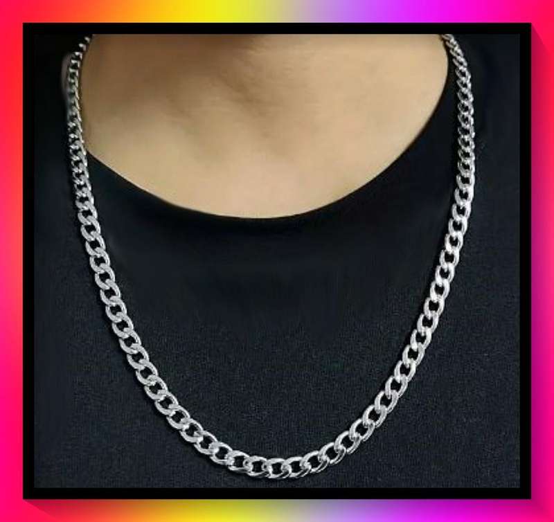 Stainless Steel Chain Necklace for Men - Durable, Hypoallergenic, and Scratch-Resistant 7mm x 60mm