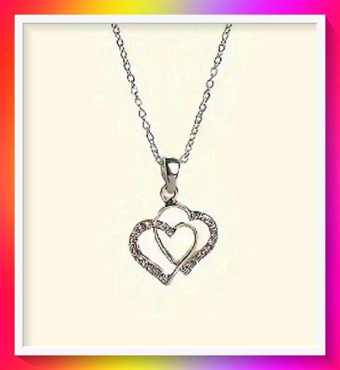 Amazing Irregular Double Heart Pendant Necklace, Valentine's Day & Birthday Gift