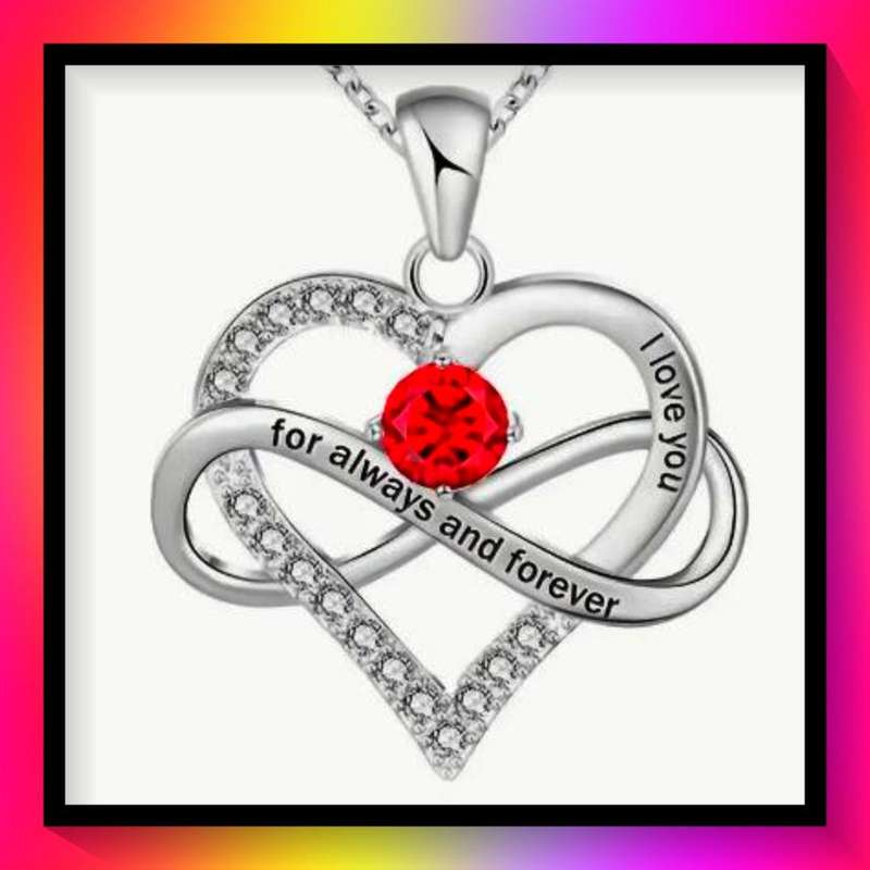 Magical burgundy red Heart-shaped Pendant Necklace