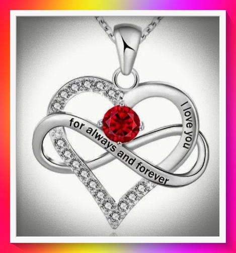 Vivid vermillion Heart-shaped Pendant Necklace