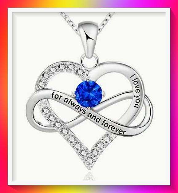 Amazing Azure Heart-shaped Pendant Necklace