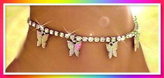Delicate Butterfly-Shaped Tassel Pendant Anklet