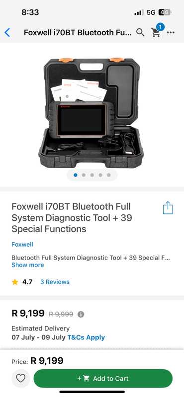 Foxwell i70BT Bluetooth Full System Diagnostic Tool + 39 Special Functions