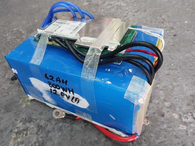 Second hand 60AH 12.8V lifepo4 battery with 100A Bms