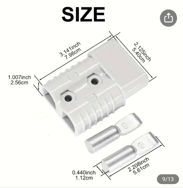 Set of 175A 600V Anderson plug