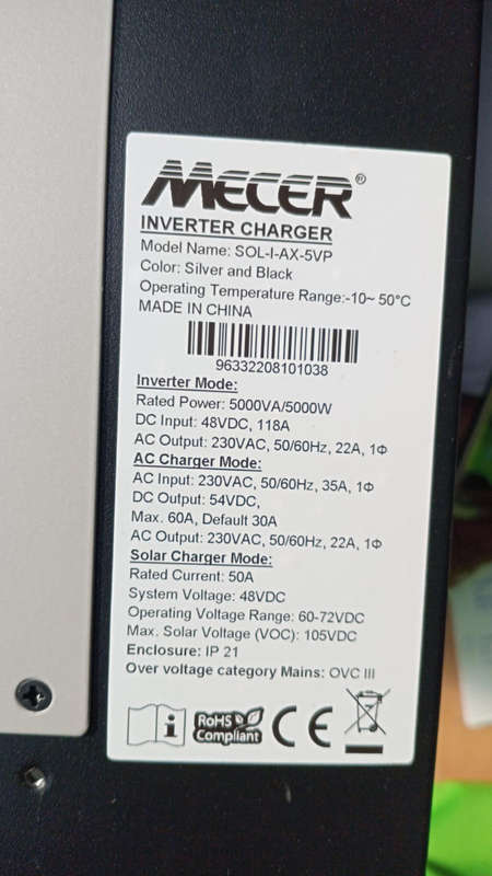 5kW 48V mecer second hand Inverter urgent sale