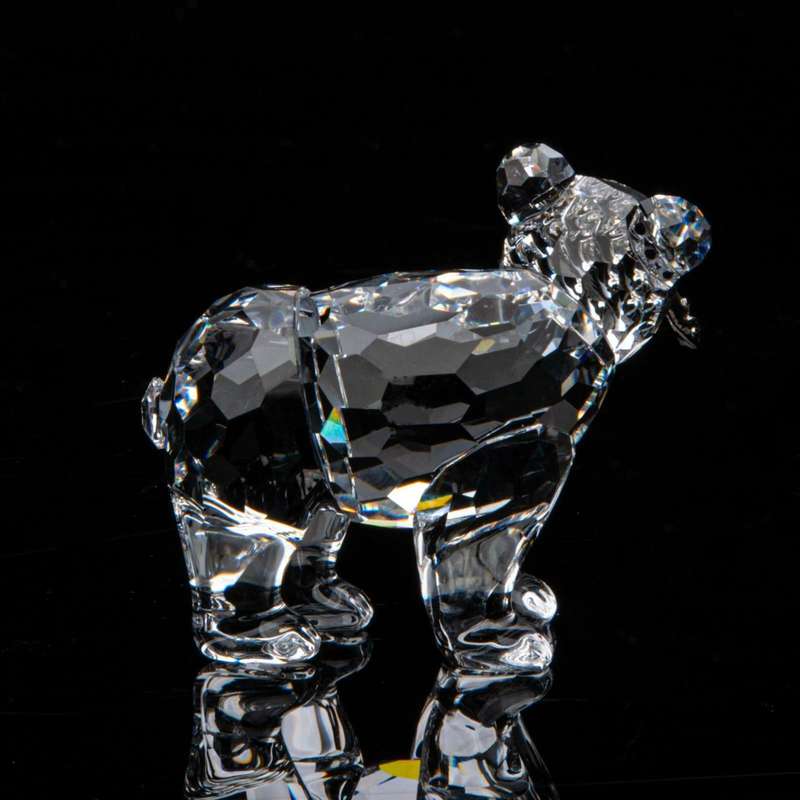 Swarovski Crystal Grizzly Bear Cub with Fish Rare Encounters