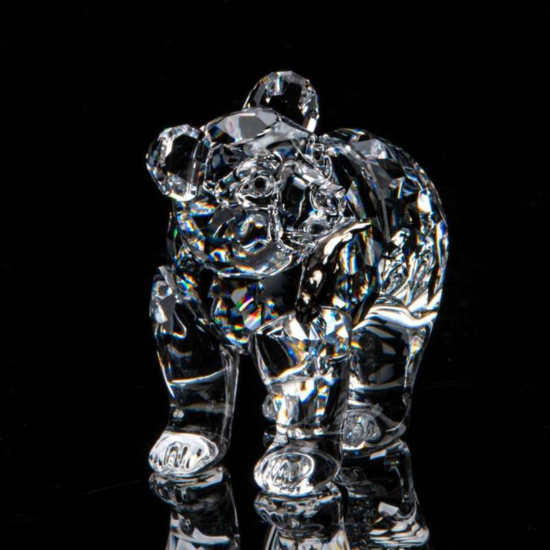 Swarovski Crystal Grizzly Bear Cub with Fish Rare Encounters