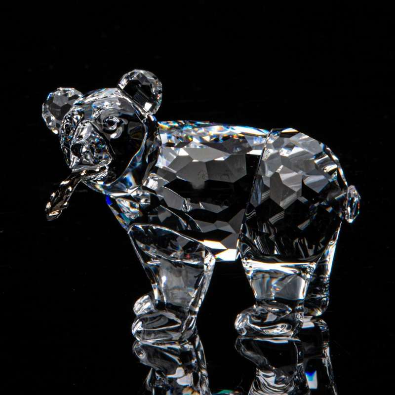 Swarovski Crystal Grizzly Bear Cub with Fish Rare Encounters