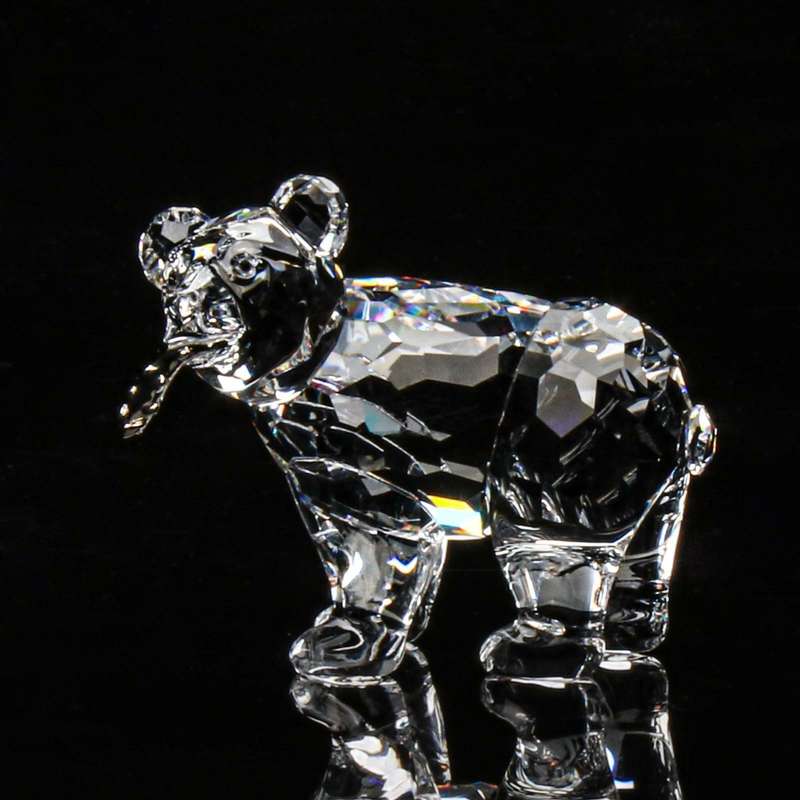 Swarovski Crystal Grizzly Bear Cub with Fish Rare Encounters