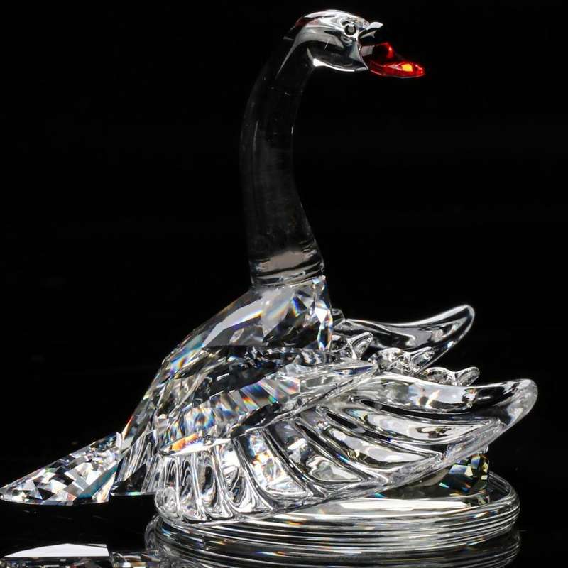Swarovski Crystal, Swan Family, Beauties of the Lake Series, Retired 2004