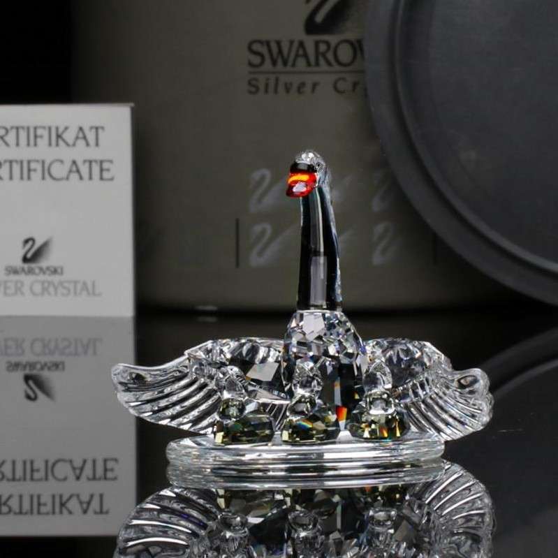 Swarovski Crystal, Swan Family, Beauties of the Lake Series, Retired 2004