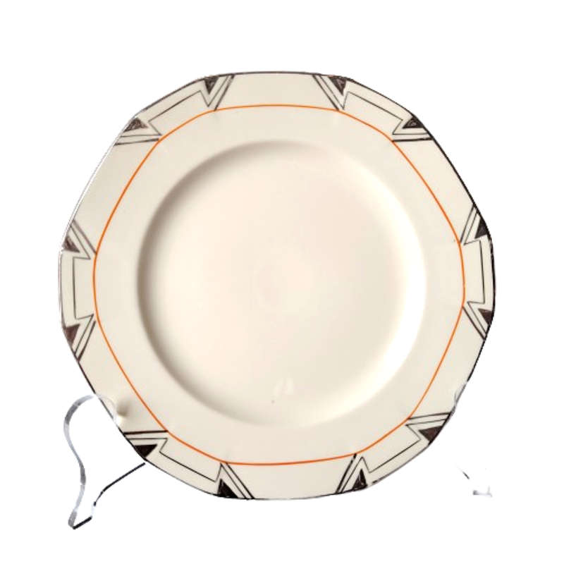 Rare 1930'S Art Deco Alfred Meakin Marigold Princess Shape Geometric 6 x Salad Plates