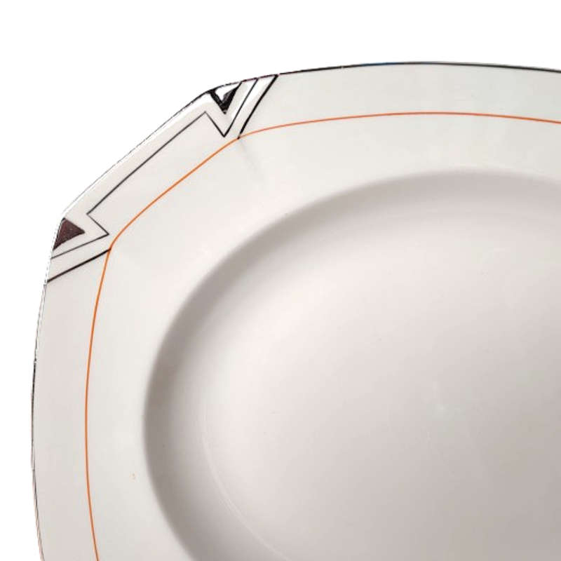 Rare 1930'S Art Deco Alfred Meakin Marigold Princess Shape Geometric Large Platter