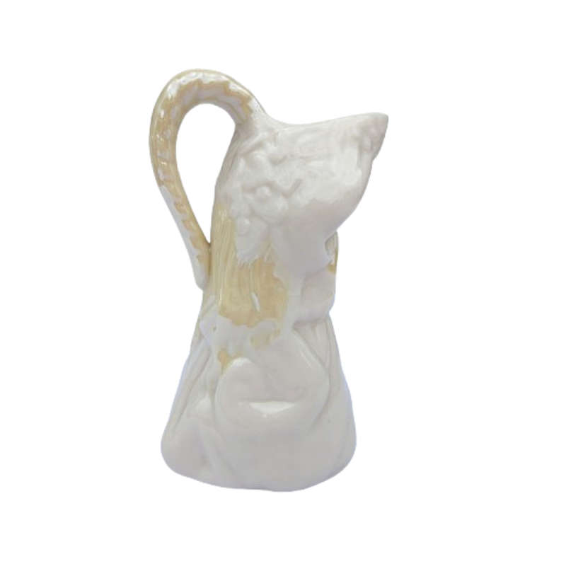 Belleek porcelain figural female Nymph Maiden Creamer