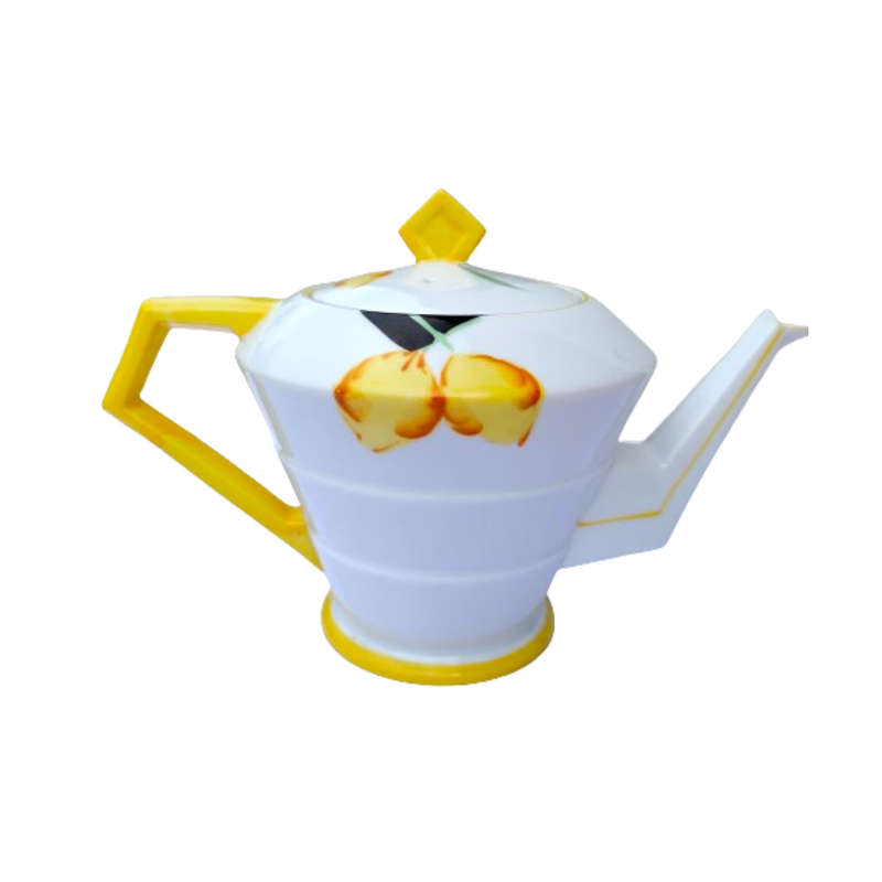 Yellow Crocus Art Deco porcelain Tea Set