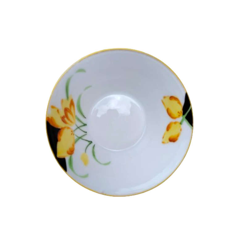 Yellow Crocus Art Deco porcelain Tea Set