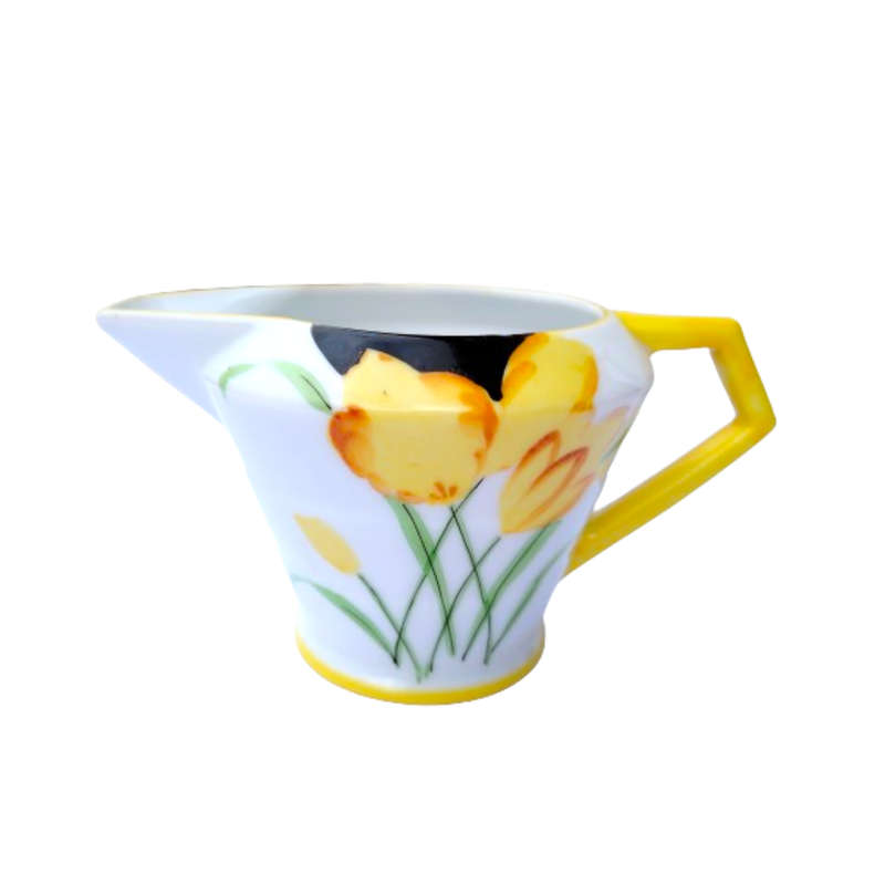 Yellow Crocus Art Deco porcelain Tea Set