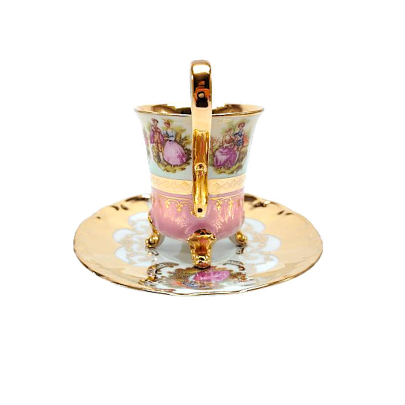 Bavarian Love Story artwork Demitasse 4 Footed Cup and saucer
