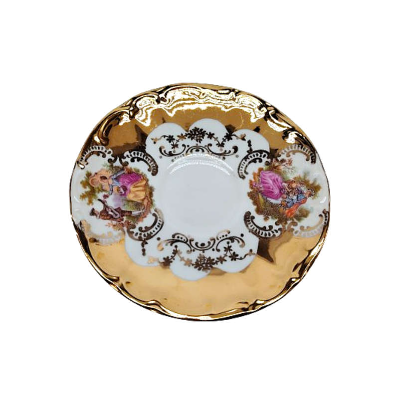 Bavarian Love Story artwork Demitasse 4 Footed Cup and saucer