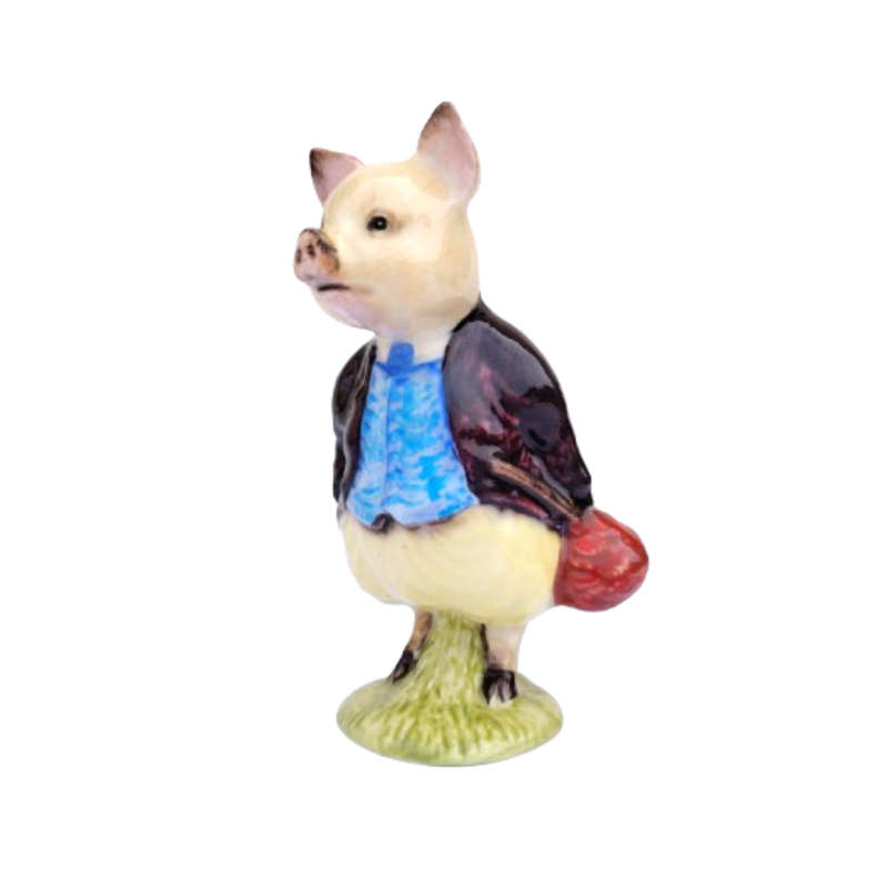 Beswick Beatrix Potter Pigling Bland Figurine Purple Jacket
