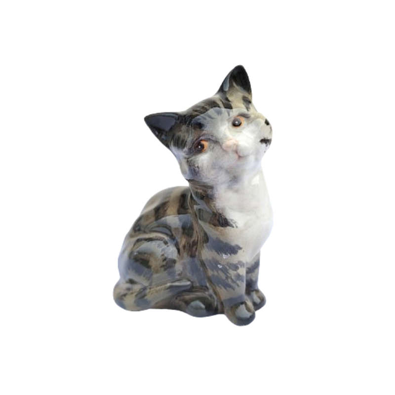Beswick Cat Kitten Grey Tabby Sitting Figurine HN1436