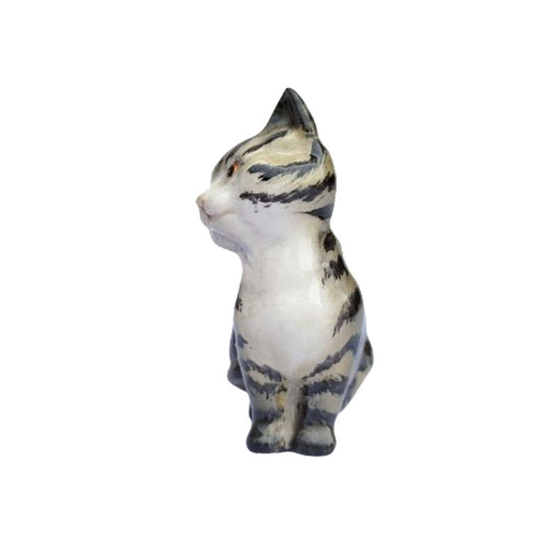 Beswick Cat Kitten Grey Tabby Sitting Figurine HN1436