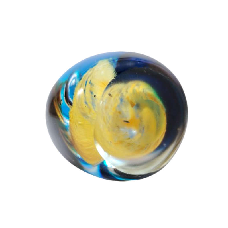 Beautiful Murano Oval Egg Shaped Art Glass Paperweight Sculpture