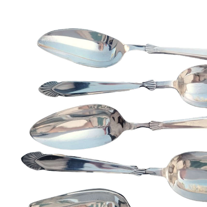 Vintage Silver Plated Dessert Spoons Boxed