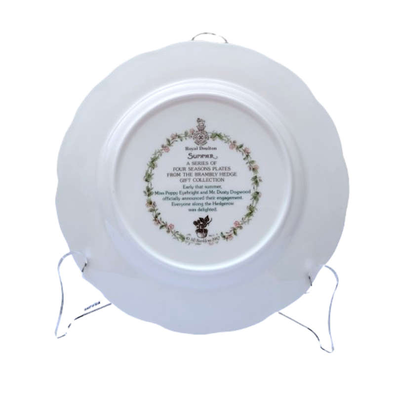 Royal Doulton Brambly Hedge Summer Series of Four Seasons Wall Plate