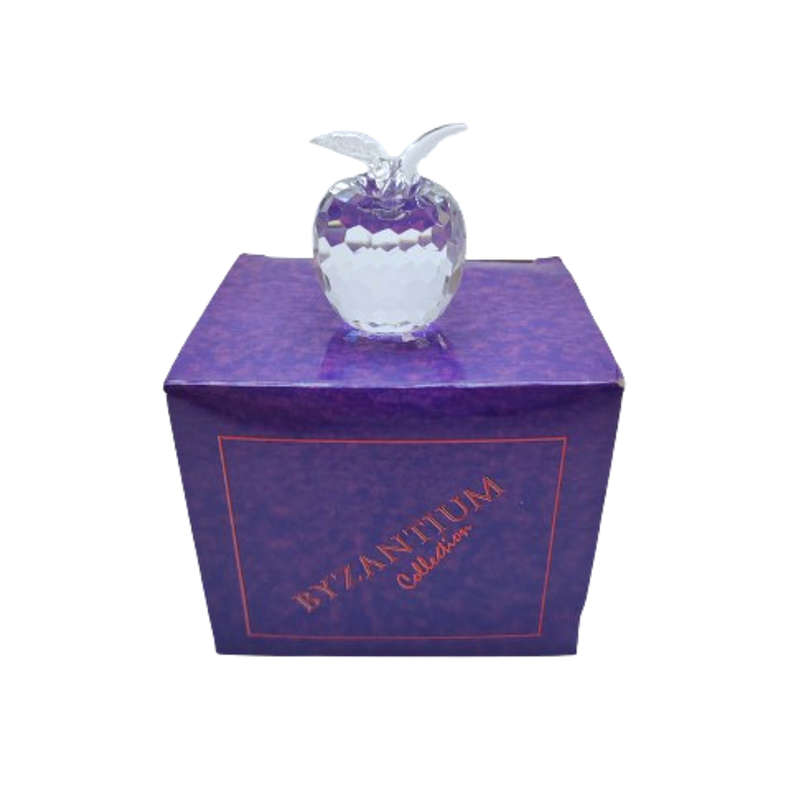 Byzantium Crystal Collection Stunning Cut Glass Crystal Apple