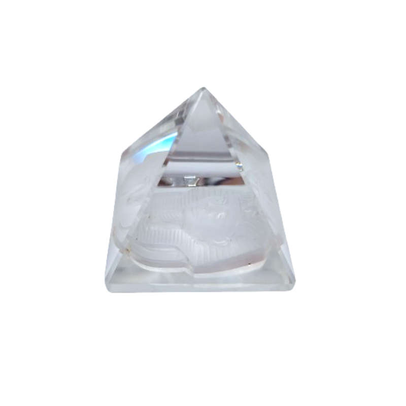 Byzantium Crystal Collection Stunning Cut Glass Crystal Pharaoh of Egypt Pyramid