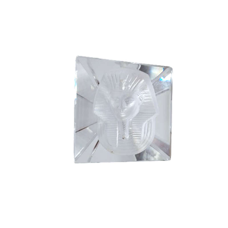 Byzantium Crystal Collection Stunning Cut Glass Crystal Pharaoh of Egypt Pyramid